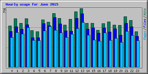 Hourly usage for June 2015