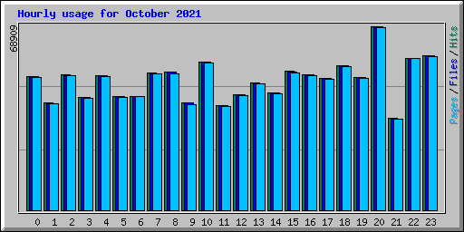 Hourly usage for October 2021