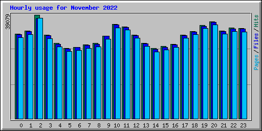 Hourly usage for November 2022