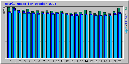 Hourly usage for October 2024