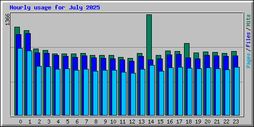 Hourly usage for July 2025