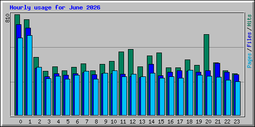 Hourly usage for June 2026