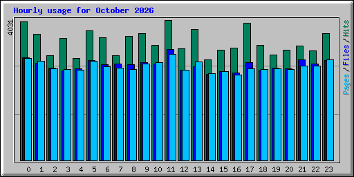 Hourly usage for October 2026